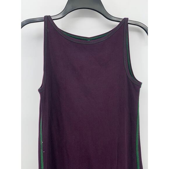 AJ ANDREA JOVINE Women's Purple-Green Scoop-Neck Knit A-Line Knee Dress SZ S - Picture 4 of 10